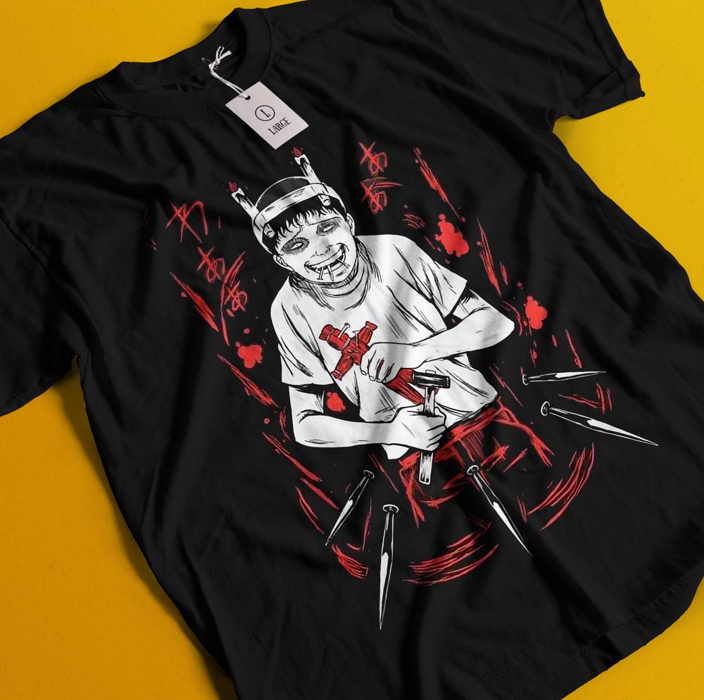 

Vintage Horror Anime Love T-shirt Japanese shirt Anime T-shirt Manga Gift Shirt S