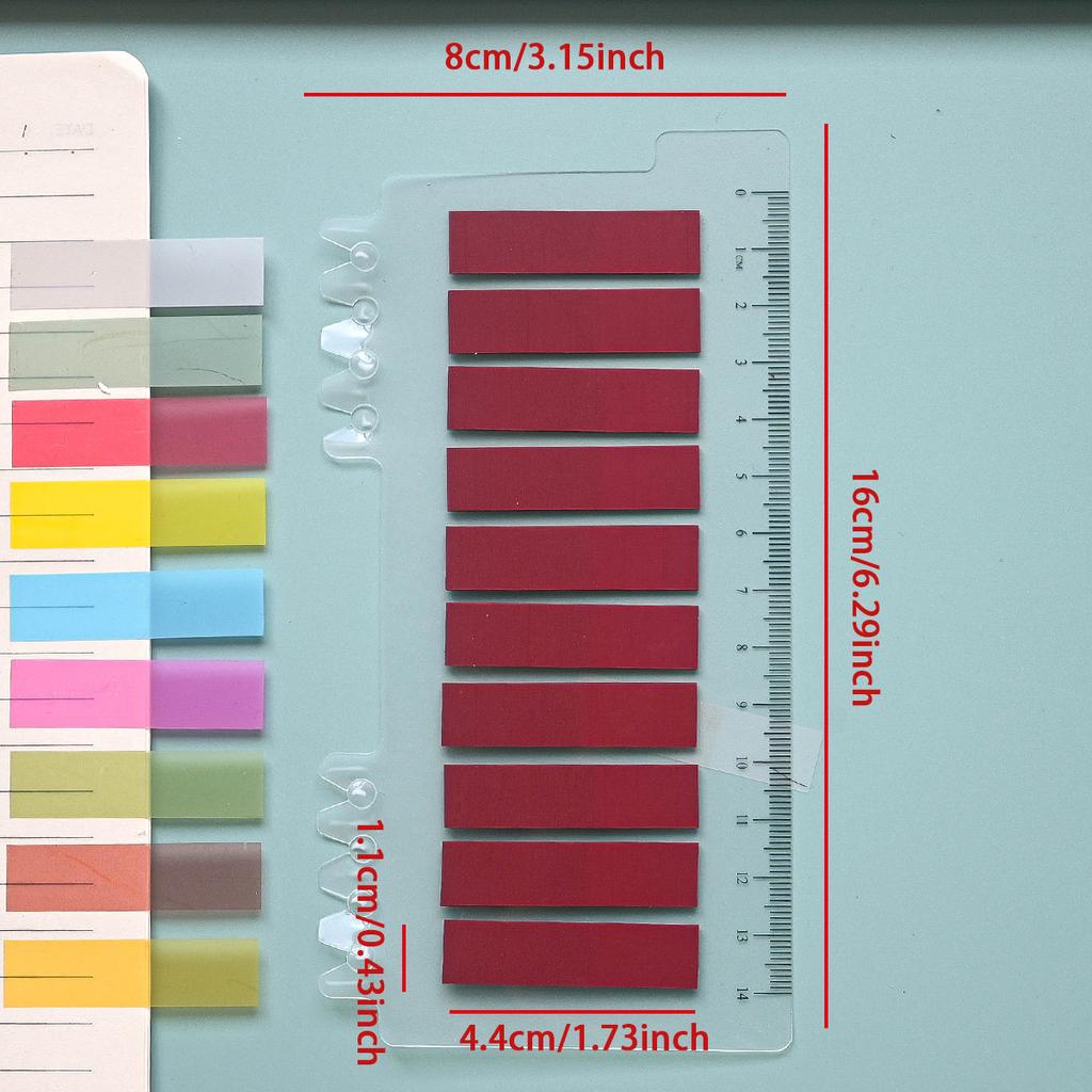200-3200Sheets Waterproof Sticky Notes, Monochromatic, Plastic Memo Pad with Ruler for School, Office, Student Stationery
