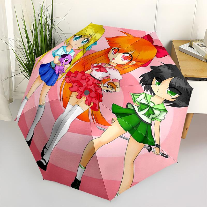 

1pc Rainbow Friends Automatic Opening/Closing Outdoor Umbrella - Portable Tri-Fold Design with 8 Iron Ribs - Outdoor for Fans, Travelers, Daily U