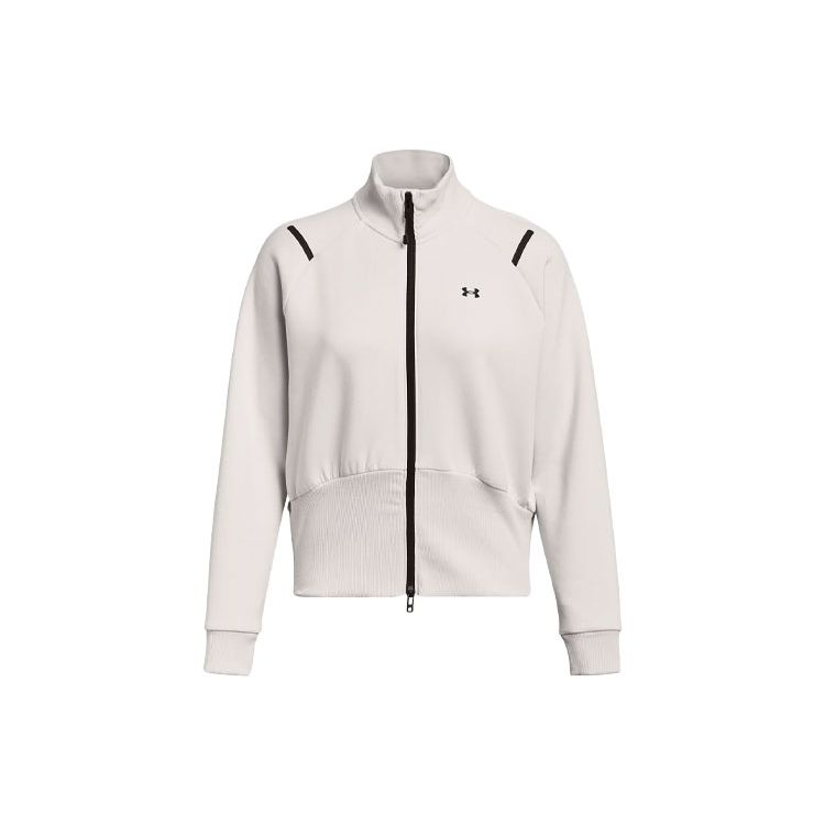 

Under Armour Цветные блоки флисовая толстовка с капюшоном на молнии спортивная повседневная короткая женская толстовка Clay-White 1379836-114 XL