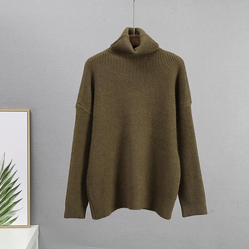 

Hirsionsan водолазка толстый женский свитер 2023 новые зимние теплые элегантные женские пуловеры теплый мягкий повседневный джемпер мягкие топы большие однотонные свитера one size