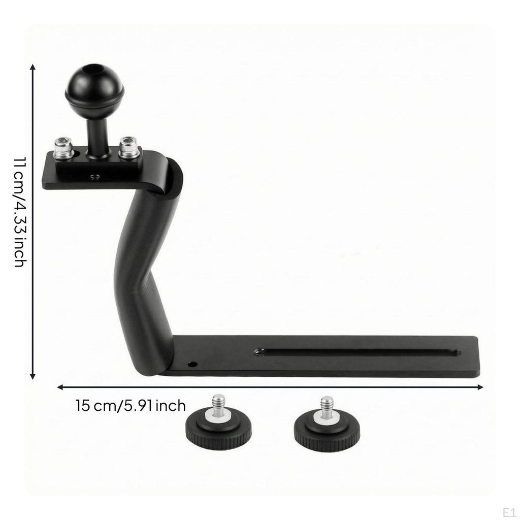 Underwater Camera Tray Bracket Aluminum Alloy Z Shaped Grip Ball Mount