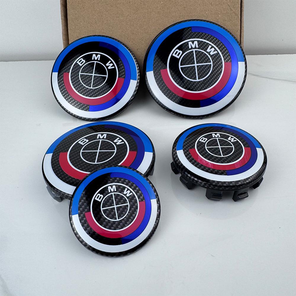 For MINI BMW F20 E36 E46 X6 M4 E60 G01 G20 X3 X5 7PS-new Model 7Pcs Car Hood Rear Emblem Steering Wheel Stickers Rims Cap Badge