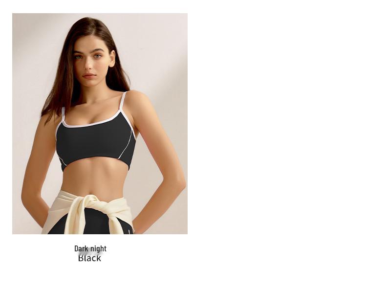 Women's Shockproof Cross-Border Sports Bra: High-Intensity, Thin Shoulder Strap, Beautiful Back, Removable Padding Yoga Vest