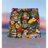 Pantaloncini da Spiaggia Estivi da Uomo con Stampa Cannibale da Mare Casual Larghi Taglia Grande Slip