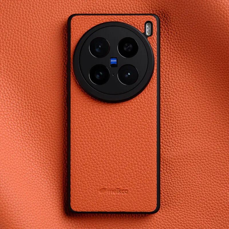 

Melkco Premium Genuine Cowhide Leather Case for Vivo X100S Pro X200P X100 Ultra X200 Pro Mini Higher Camera Bumper Phone Cover X200Ultra