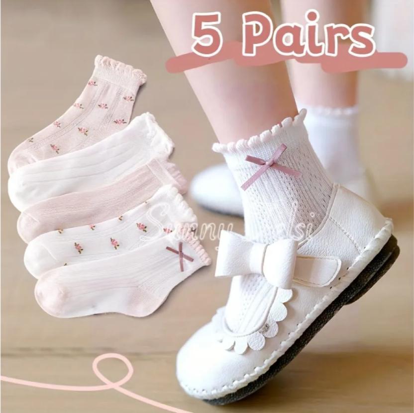 

Детские носки, сетчатые носки, детские носки, впитывающие пот, 5 пар L розовый