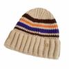Trendy Casual Wool Hat Vintage Winter Pullover Hat Fashion Striped Knitted Hat  Outdoor