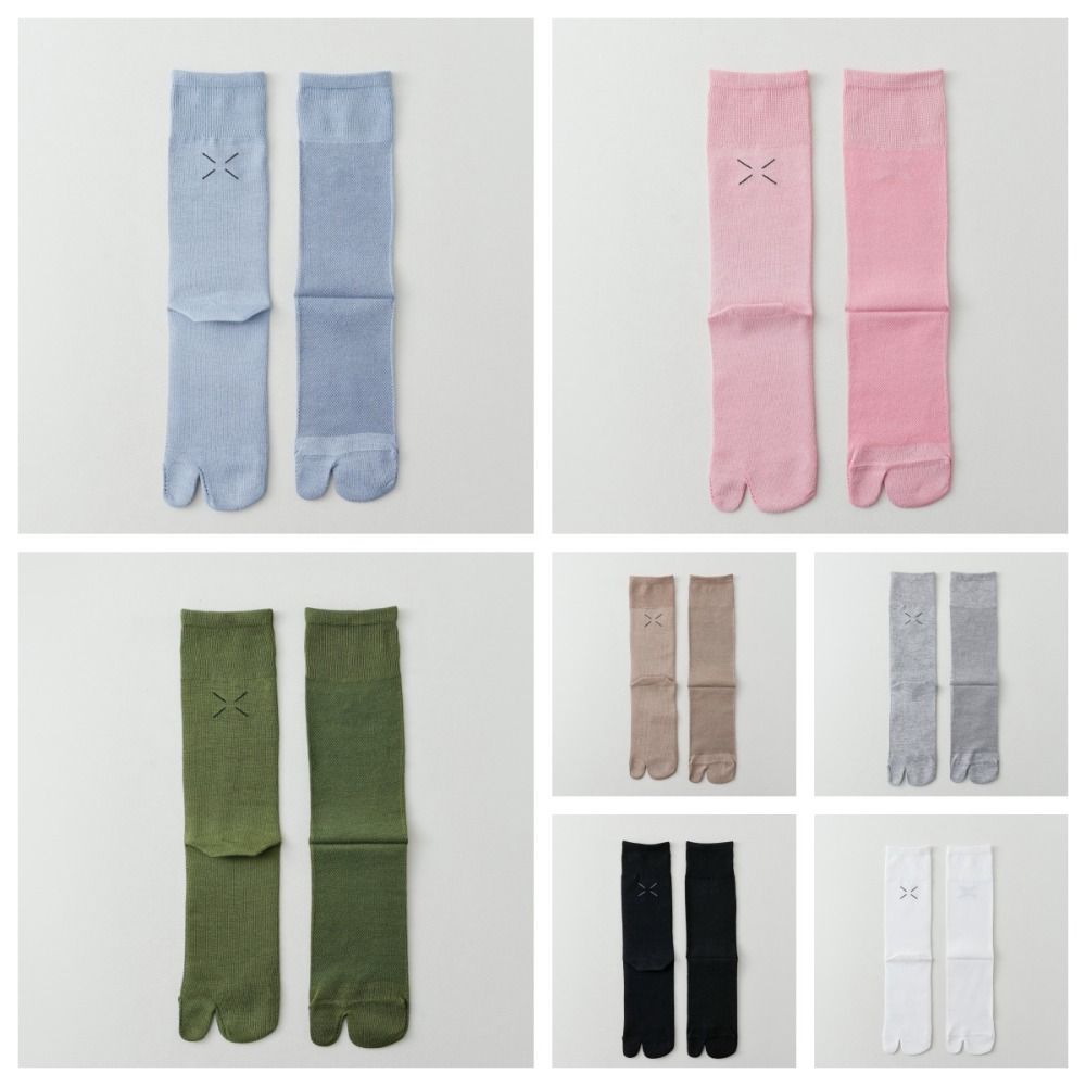 Thin Two Toe Socks JK Calf Long Socks Fashion Mid Calf Stockings  Summer