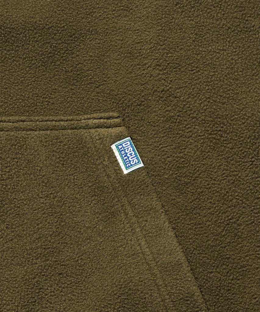 Discus Athletic Pocket Fleece Anorak Hoodie Khaki