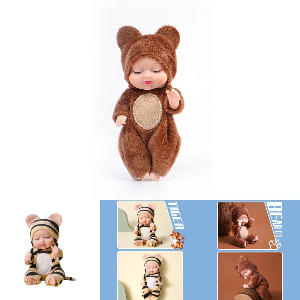 Crafted Lifelike Sleeping Newborn Baby Doll With Rotatable Limbs**