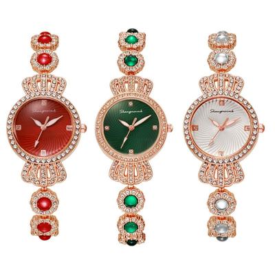 Damesarmband Roségoud Dames Kroon Strass Kwarts Horloge Meisjes Cadeau