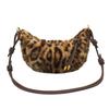 Retro Plush Shoulder Bag Women's Bag Autumn and Winter New Leopard Print Fashion Underarm Dumpling Bag Popular Messenger Bag