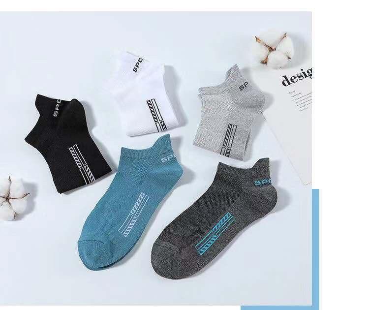 

1 пара мужских хлопковых спортивных носков-лодочек, сетчатые носки до щиколотки, удобные, дышащие темно-серого