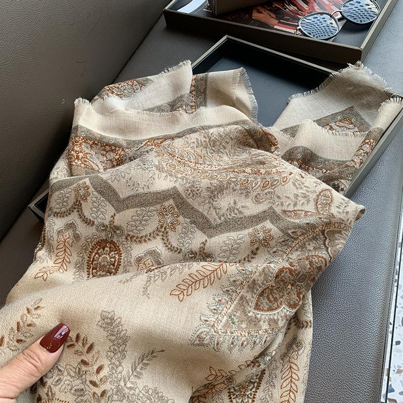 130*130cm Extra Large Square Scarf Fashion Scarves Cotton and Linen Hand Feel Scarf Lightweight Wraps Neck Scarves for Women