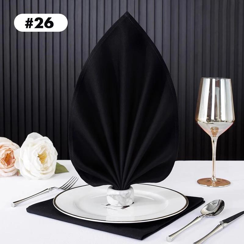 

Cotton Western Table Napkins Reusable Placemat for Kitchen Wedding Decoration Hotel Special Absorbent No Lint Cup Wiping Cloth чорний