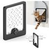 4-Way Locking Cat Door for Thin Materials - Adjustable Pet Door Flap Fits Screens, Boxes & Carriers, 8x12 Inch Small Door for Crates, Litter Box