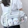 New Y2K Concert Ita Bag JK Large Capacity Shoulder Bag Cute Girl Transparent Backpack Exhibition DIY Badge Display Crossbody Bag