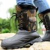 Fashion Camouflage Men's Boots Winter Plush Warm Snow Boots Outdoor Waterproof Fishing Boots Non Slip Work Boot Mid-Calf Motorcycle Boot