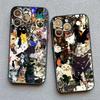 Retro Black Cat White Kitten Illustration Phone Case For iPhone 17 16 15 14 13 11 12 Pro Max Mini 15 16 Plus Case Cute Cartoon