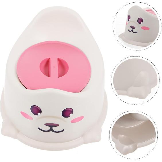 1pc Portable Potty Thicken Toilet for Travel Lightweight Design for Boys Girls Ergonomic Training Toilet for Home Use Gray Seal Color