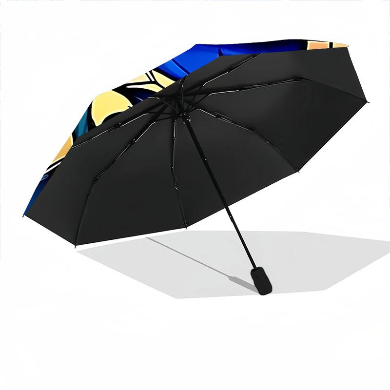 1pc Stained Glass Rose Automatic Folding Umbrella - 8-Rib Compact Travel Umbrella Durable & Portable for Outdoor Use, Perfect Gift for Birthdays098