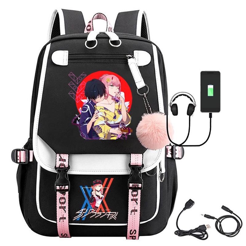 Large Capacity Schoolbag with Shoulder Strap; Student Three-piece Pencil Case Set