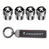 Peugeot Car Tire Wheel Valve Caps Cover Car Key Chain Ring Keychain For Peugeot 408 308 5008 Landtrek 208 3008 2008 Rifter 508