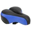 Mountain Bike Saddle Comfortable Microfiber Leather HollowCarved Spring Bike Saddle Seat(Black Blue