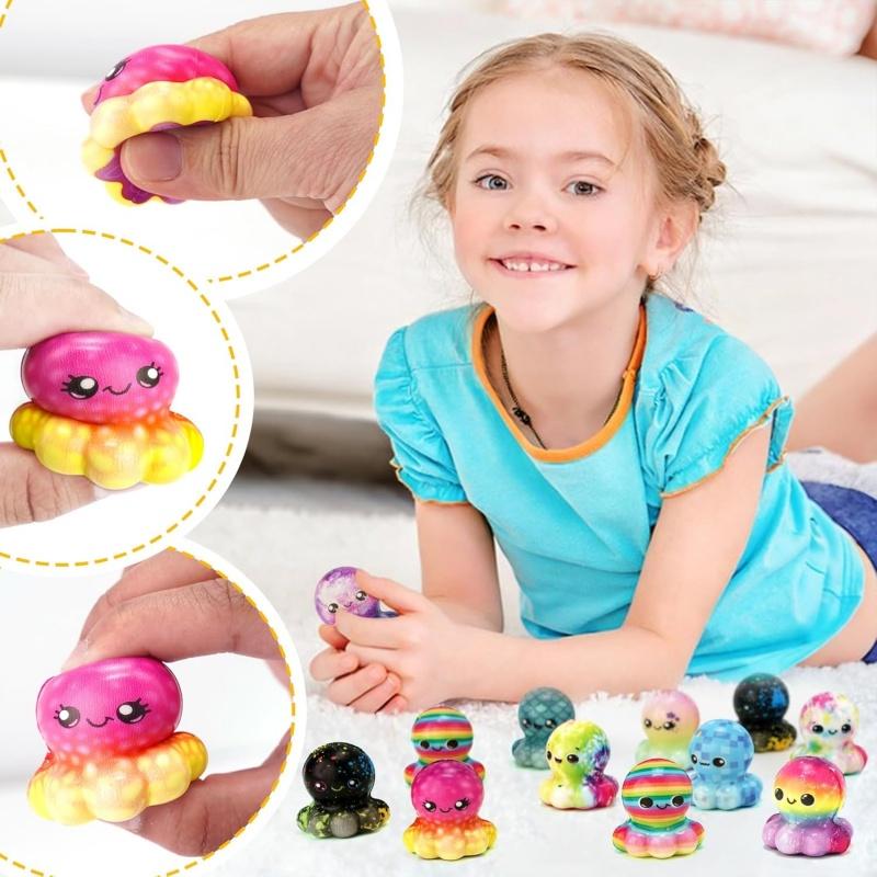 Octopus Slow Squeeze Squishies Fidget Toys For Adults Kids, Soft Slow Stress Balls Relief Fidget Toys For Birthday Easter Party