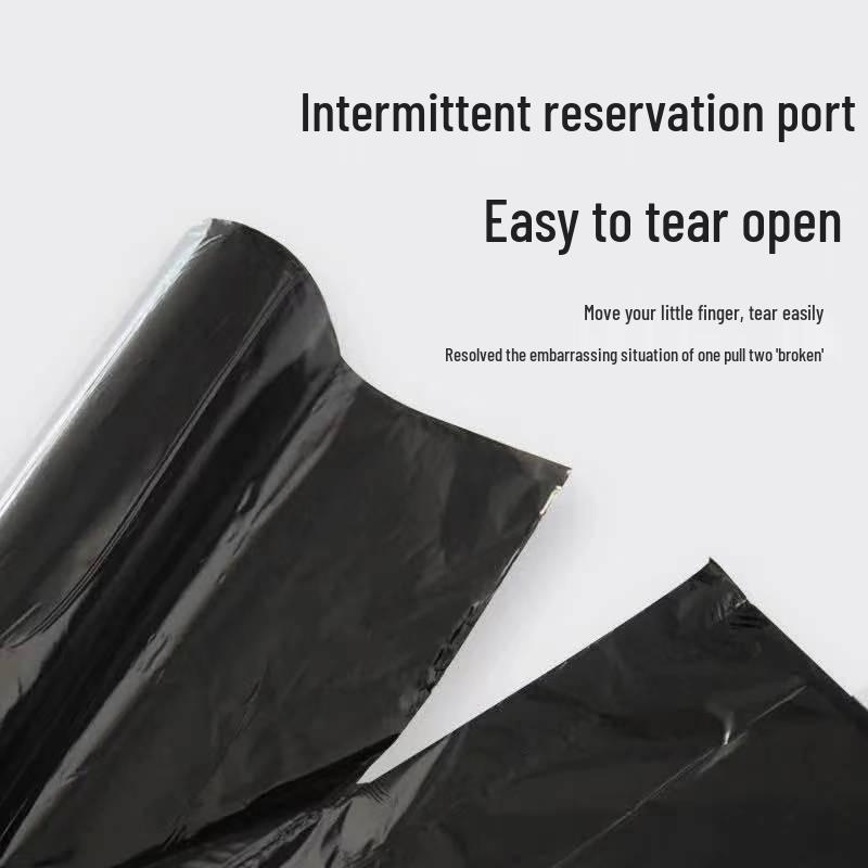 Extra Thick Black Handheld Trash Bags - Point-Break Style, Disposable Vest Design