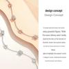 Korean Style Rose Gold Roman Numerals S925 Sterling Silver Bracelet for Women - Elegant Gift for Girlfriend