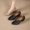 Summer Women's V-Cut Hollow Out Wedge Heel Shoes - Soft Sole Comfortable Mother Shoes, Korean Style Casual Commuter Flats