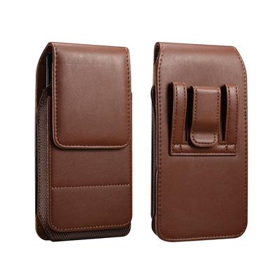 Leather Card Holder Phone Belt Clip Case Men Waist Bag For iPhone 16 15 13 12 Pro Max Samsung S24 S23 S22 S21 Plus A35 A55 A54 A53 Redmi Holster Pouch
