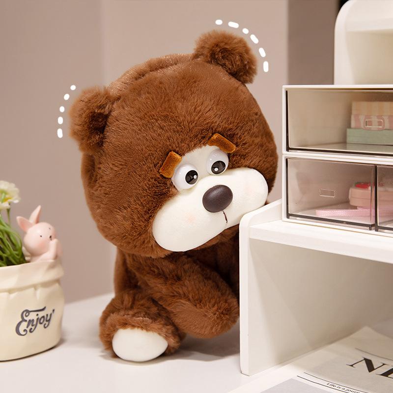 Neuer Hanhan Bär Verdutzter Bär Puppe Puppe Plüschtier Kindergeschenk Mädchen Bett Schlafkissen