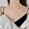 Double Layer Pearl Collarbone Necklace: Trendy High-End Retro Light Luxury Elegance for Women