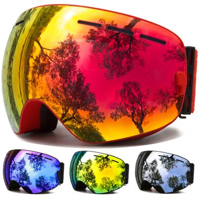 Skibrille, Winter-Schneesportbrille mit Antibeschlag-UV-Schutz für Männer, Frauen, Jugendliche, austauschbare Gläser – Premium-Brille