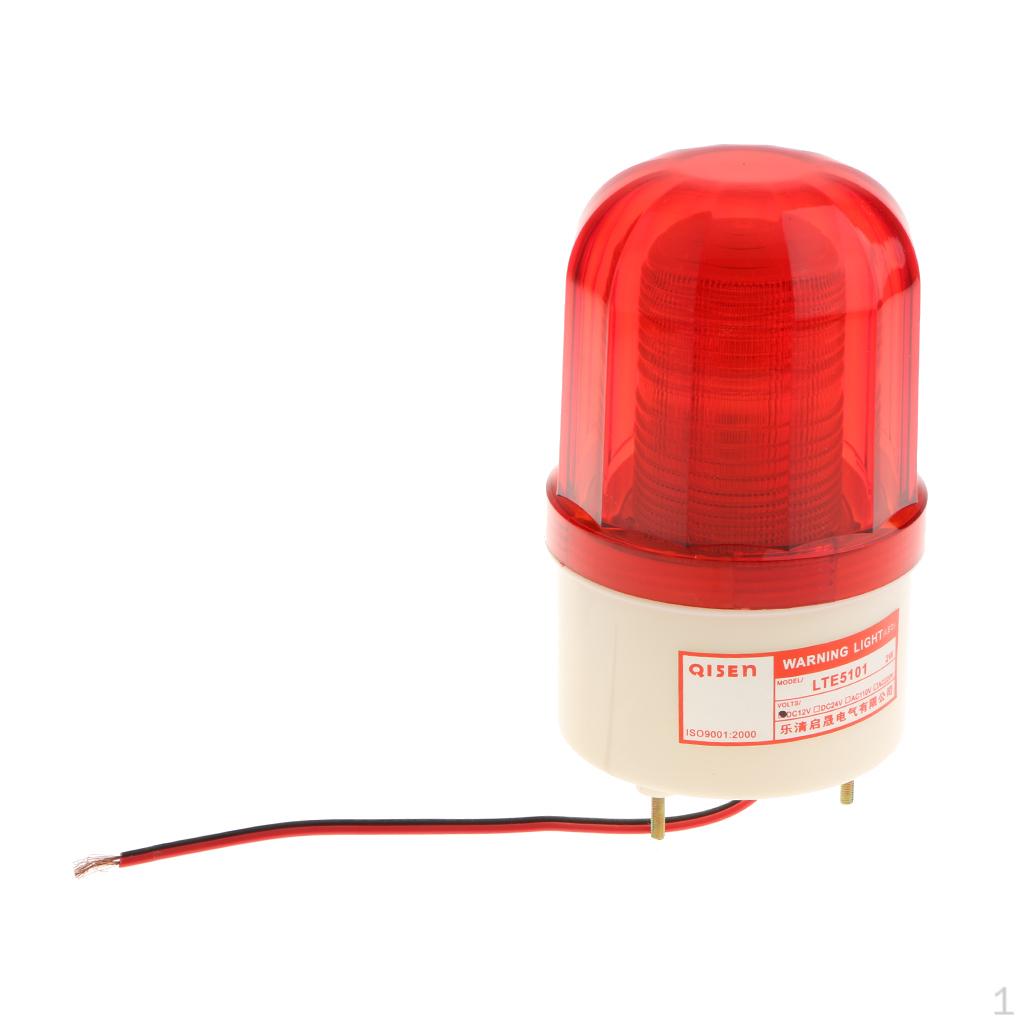 DC 12V 2W LED Industrial Construction Vehicle Without Sound Strobe Warning Light Lamp Emergency