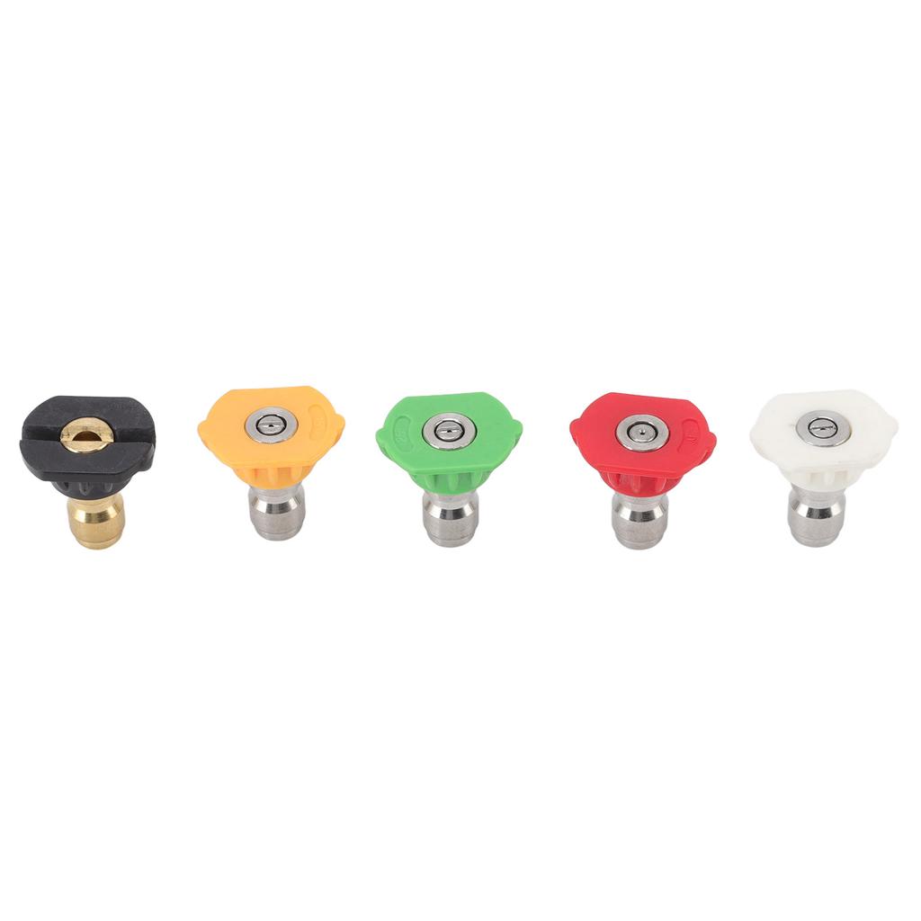 5PCS Pressure Washer Nozzle Big Fan Shape Power Washer Nozzle Tips Rinse Jet Stream Nozzle Kit 055 1.449mm   0.06in