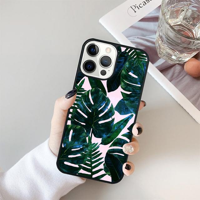 Tropical leaves Banana Leaf Phone Case For iPhone 17 Air 15 16 Cover  14 13 11 12 Pro Max Max Plus Back Cover
