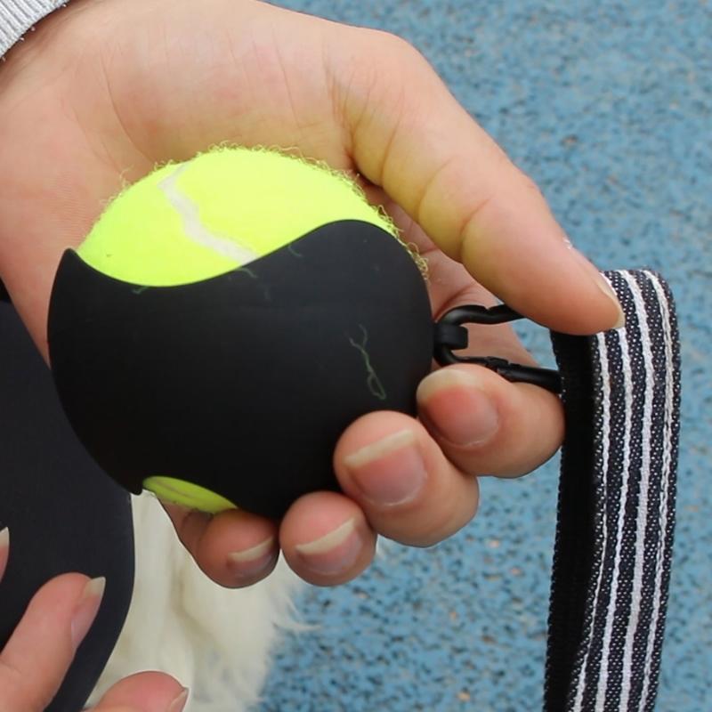 Portable Tennis Ball Holder Convenient Pet Ball Holder with Hands Free Dog Leash Attachment for Active Pets Easy Install