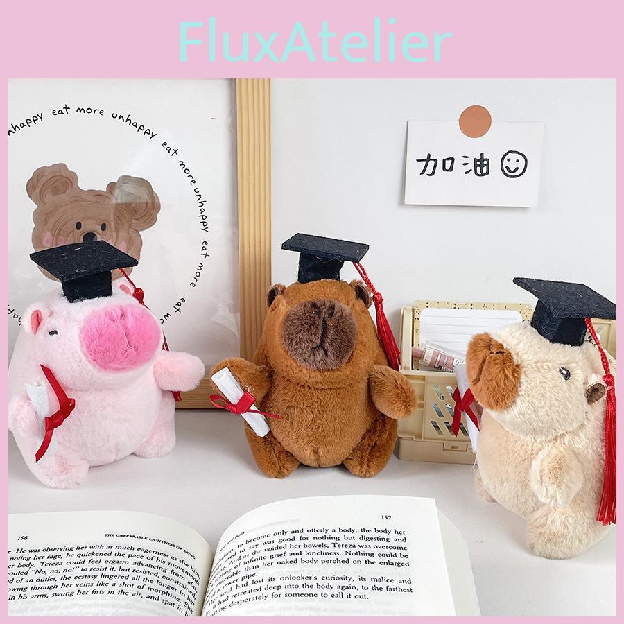 Adorable Capybara Plush Keychain Graduation Gift Soft And Cuddly Short Plush Toy