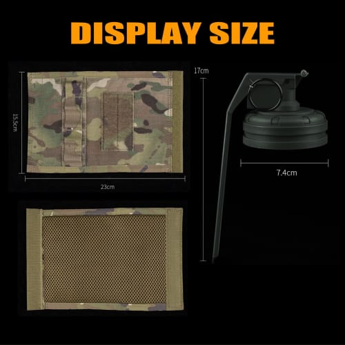 Sabsta Gas Can Cover & Holder Set, Grenade-Style Protective Case for Refrigerant Gas and CB Cans, Airsoft (MC Black Camouflage)