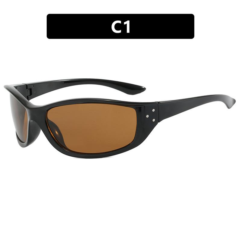 Spice girl trend riding Y2K sunglasses new retro futuristic sunglasses concave sunglasses women as shown