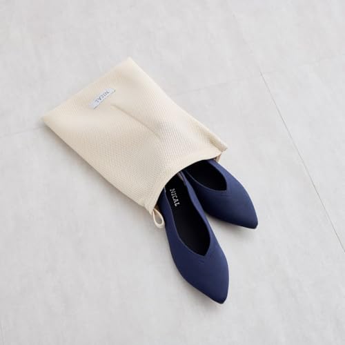 Himiko NICAL Washable Two-Tone Knit Pumps, 544304 White, Size 235