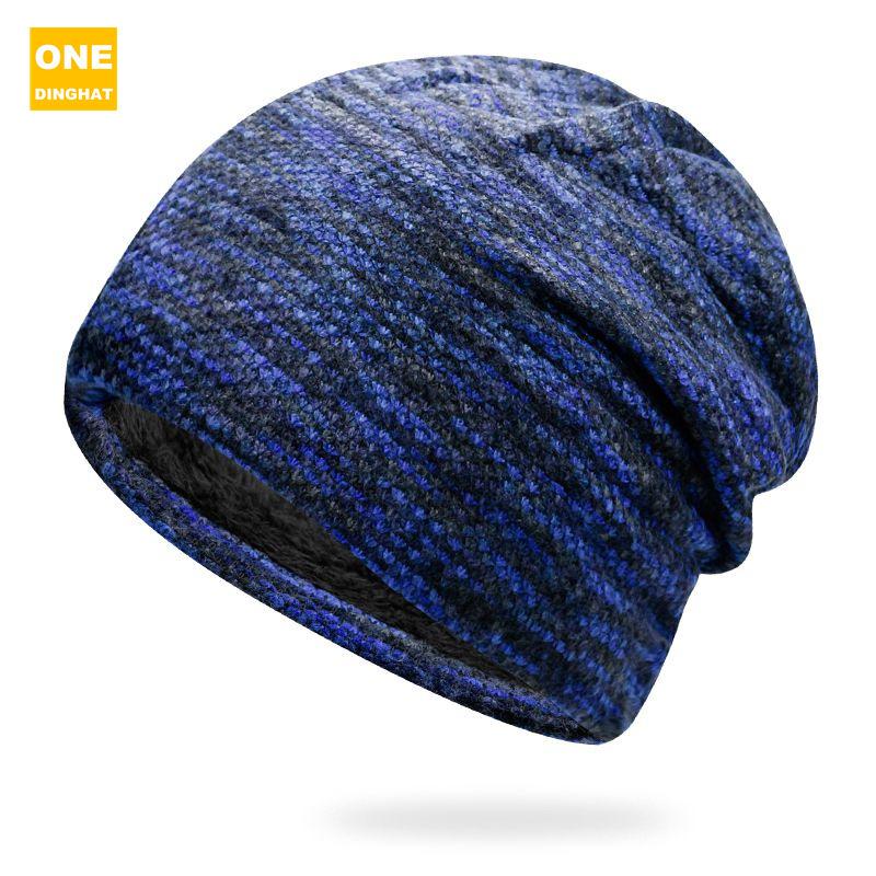 Men'S And Women'S Winter Cotton Pullover Hats, Double-Layer Fleece Ear Caps, Stacking Long Hats Tm-123
