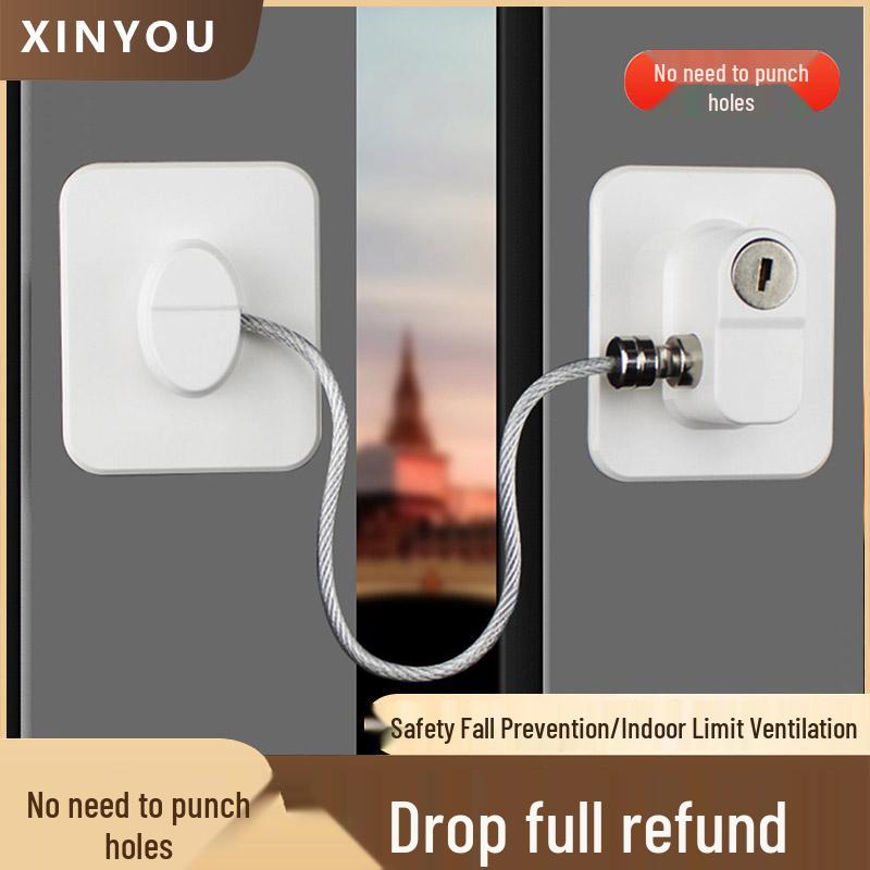 Child Safety Lock for Windows, Doors, Cabinets, and Refrigerators