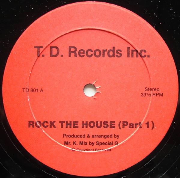 

12inch Record MR. K - Rock The House (Parts 1 & 2) TD801 T.D. Records, I 1987 US Rap & Hip-Hop/R&B Used