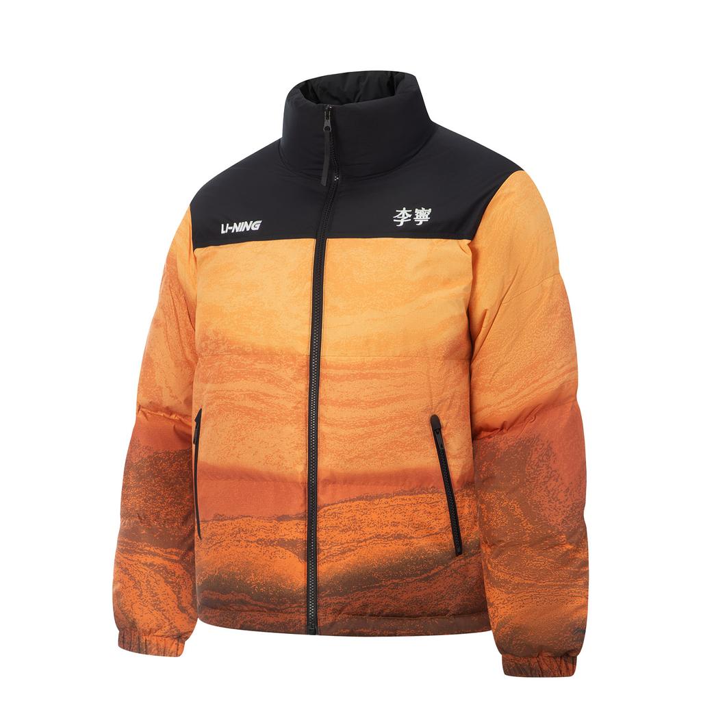 Li-Ning Giacca imbottita corta alla moda versatile casual semplice confortevole calda con collo alto corto e spesso unisex capospalla AYMV433-11