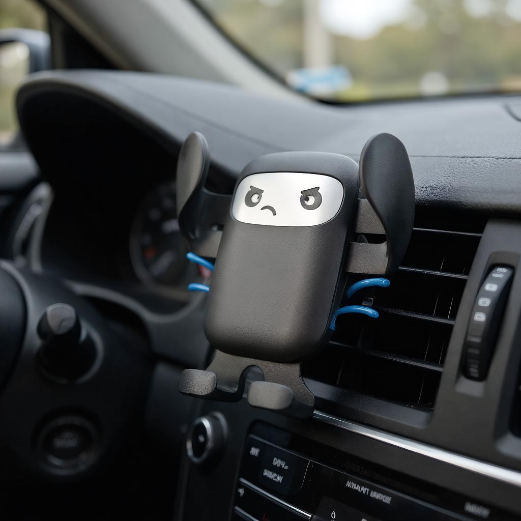 Creative Cartoon Car Phone Holder - Adjustable Air Vent Clip Mount for GPS Navigation & Hands-Free Driving
